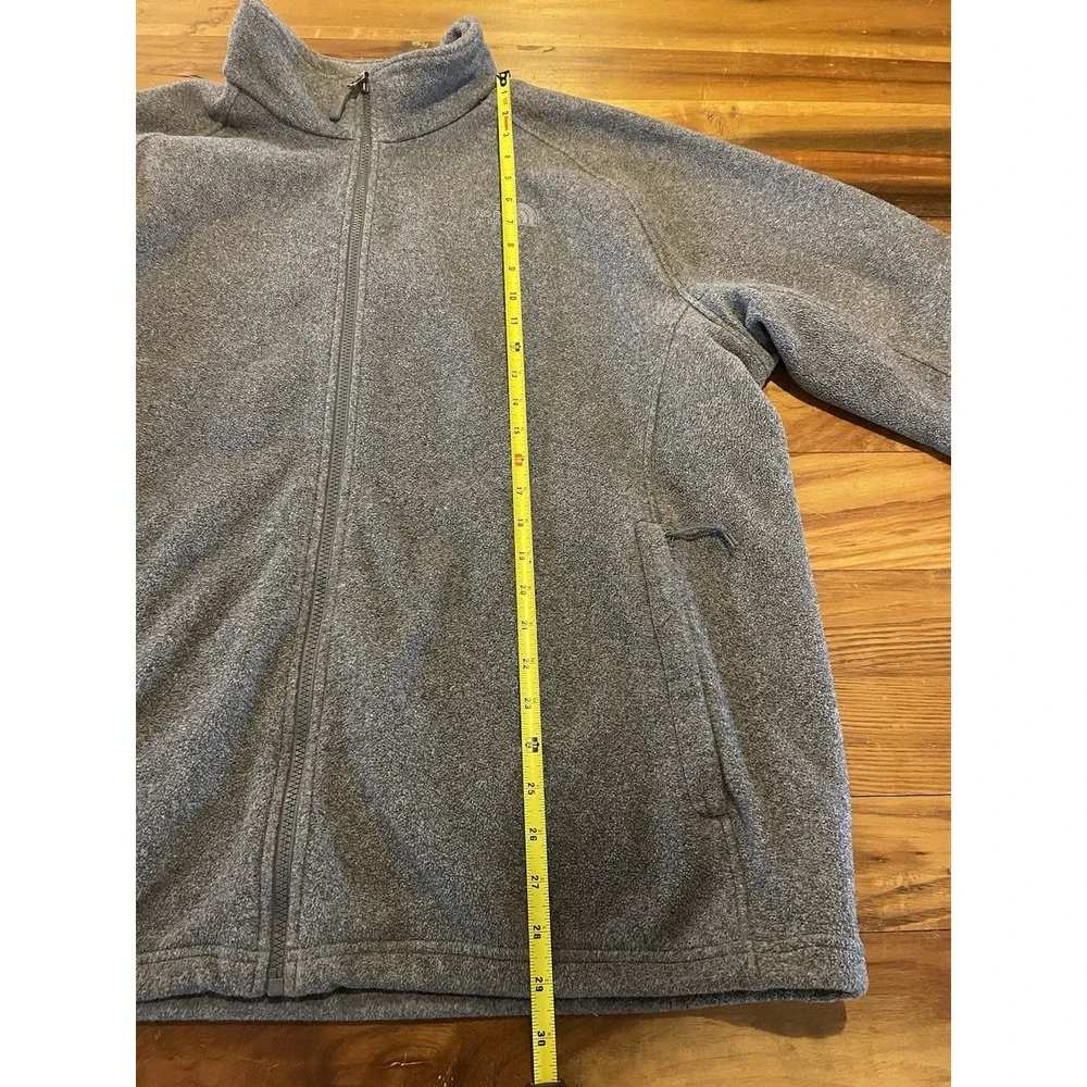 The North Face Jacket Men's XXL Gray Full Zip Fleece Sweater Outdoor